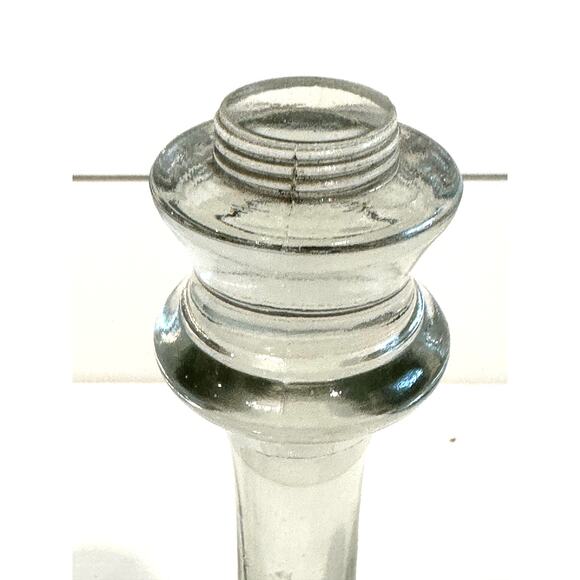 Pressed Glass Vintage 2-Part Screw Apart Candlestick 18.5" Tall-RARE & UNIQUE! - Picture 6 of 8